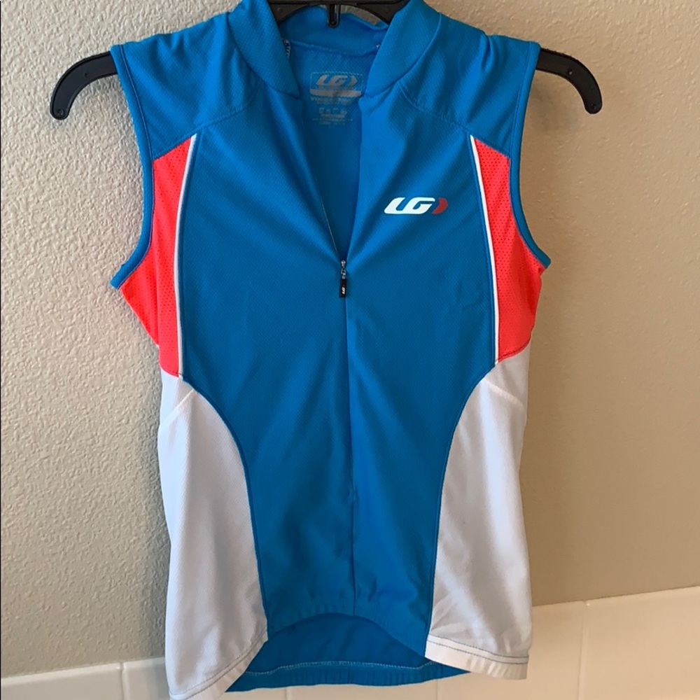 Louis Garneau cycling tank, light blue, small